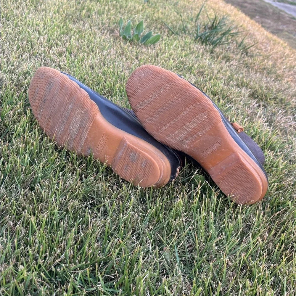Sperry  Women’s  Black and Brown Rain Boots - Picture 5 of 6